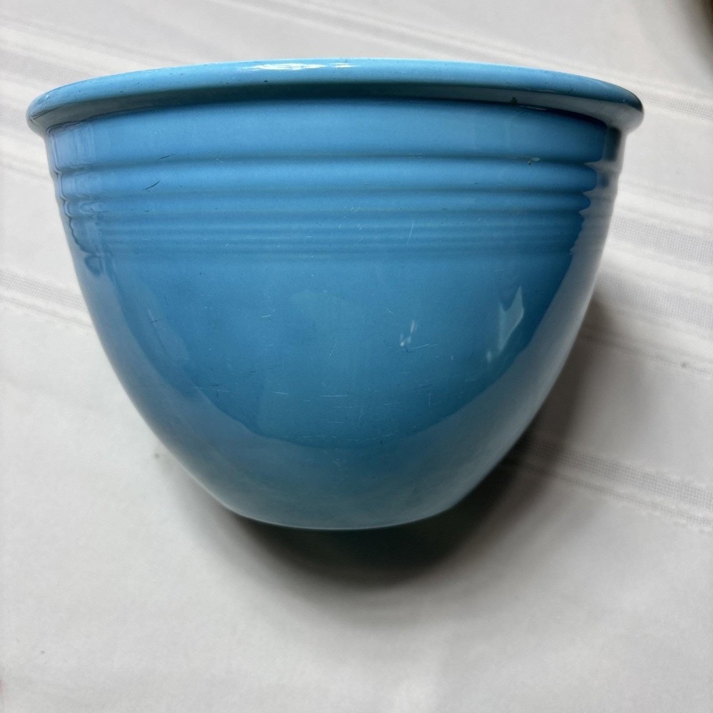 Vtg Rare Fiesta Turquoise Mixing Bowl Nesting Original No Bottom Ring